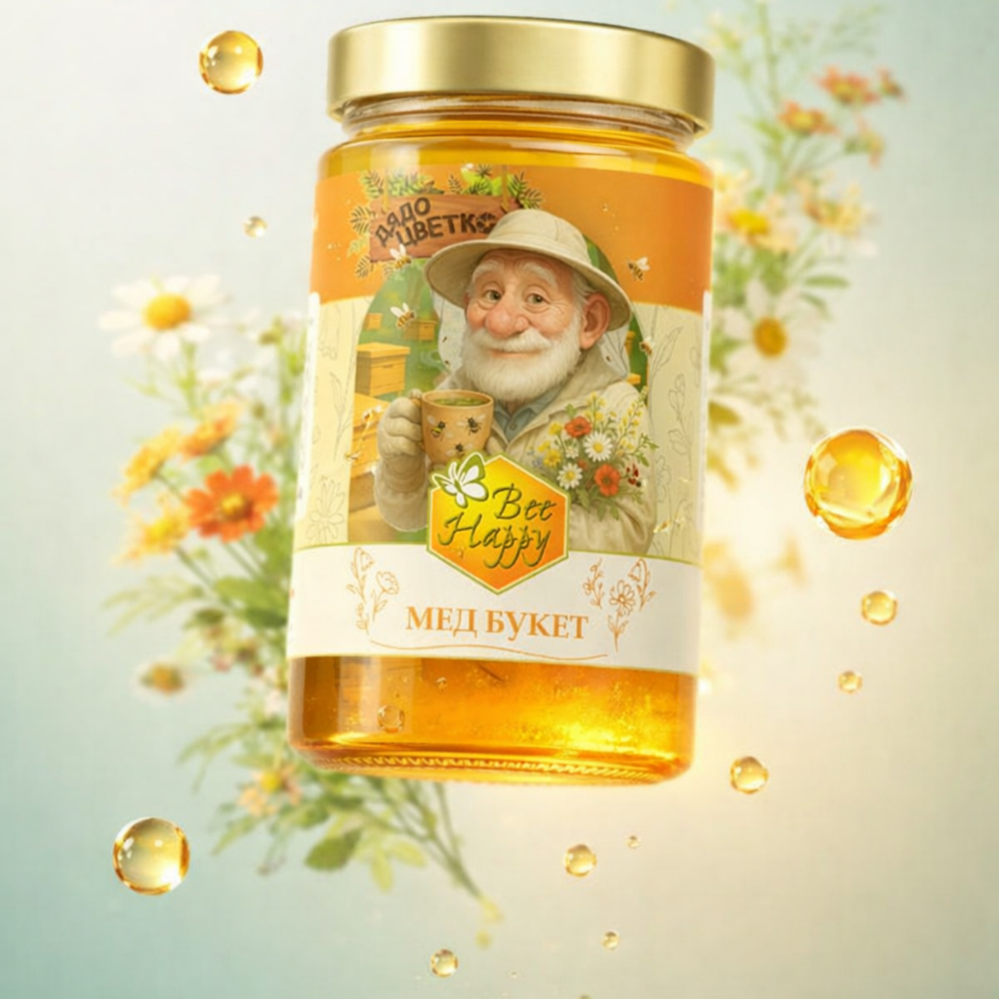 Дядо Цветко - пчелен мед букет 500 гр.