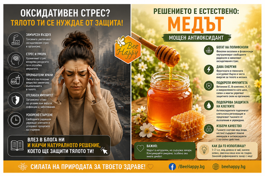 Оксидативен стрес и медът: Природното решение за клетъчна защита