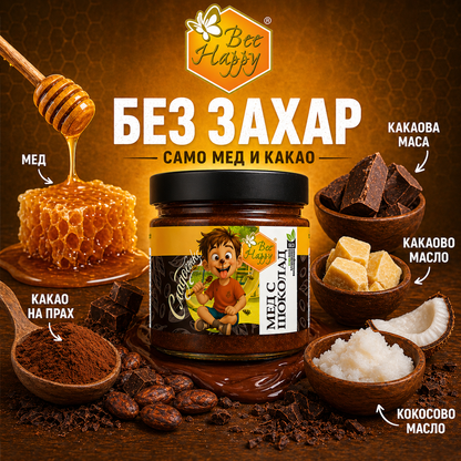 Сладоежко - Mед с шоколад 250 гр.